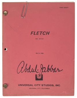 1984 Kareem Abdul-Jabbar Signed Original “Fletch” Final Script Draft (Abdul-Jabbar LOA)